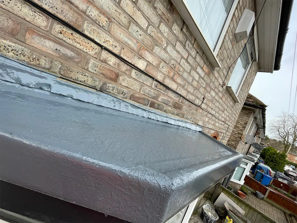 Completed flat roof
